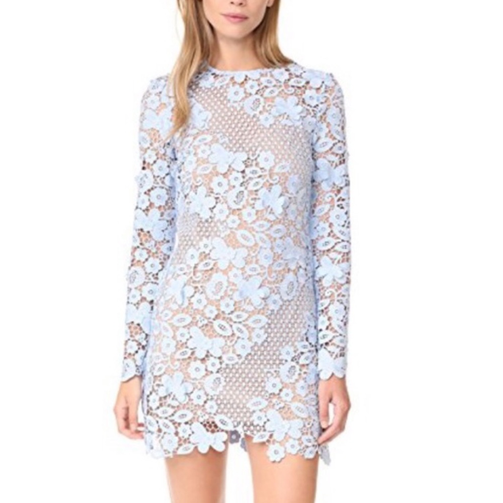Self Portrait 3D Floral Mini Dress